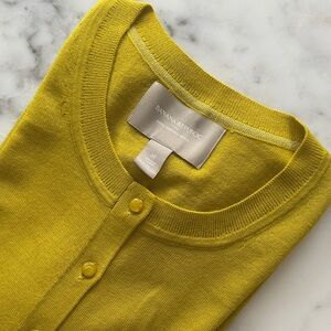 Banana Republic Yellow Cardigan Sweater